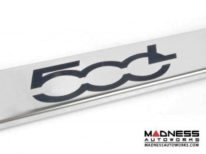 FIAT 500L License Plate Frame - Brushed Stainless Steel - 500L Logo - Standard FIAT 500L License Plate Frame - Brushed Stainless Steel - 500L Logo - Standard